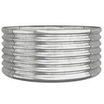 Garden Planter Galvanised Steel 80x80x36 cm Silver