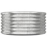 Garden Planter Galvanised Steel 80x80x36 cm Silver