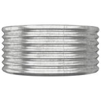 Garden Planter Galvanised Steel 80x80x36 cm Silver