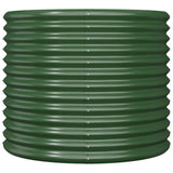 Garden Planter Galvanised Steel 80x80x68 cm Green