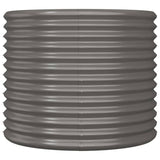 Garden Planter Galvanised Steel 80x80x68 cm Grey