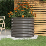 Garden Planter Galvanised Steel 80x80x68 cm Grey