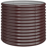 Garden Planter Galvanised Steel 80x80x68 cm Brown