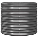 Garden Planter Galvanised Steel 80x80x68 cm Anthracite