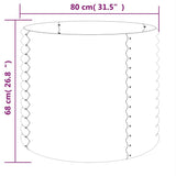 Garden Planter Galvanised Steel 80x80x68 cm Anthracite