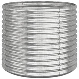 Garden Planter Galvanised Steel 80x80x68 cm Silver