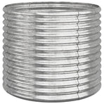 Garden Planter Galvanised Steel 80x80x68 cm Silver