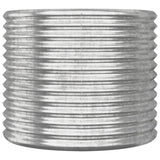 Garden Planter Galvanised Steel 80x80x68 cm Silver - Side View