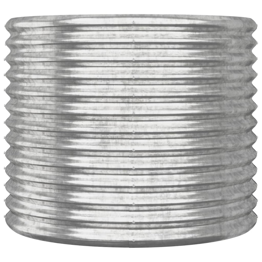 Garden Planter Galvanised Steel 80x80x68 cm Silver