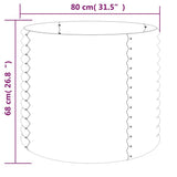 Garden Planter Galvanised Steel 80x80x68 cm Silver