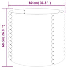 Garden Planter Galvanised Steel 80x80x68 cm Silver