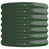 Garden Raised Bed Galvanised Steel 114x40x36 cm Green