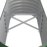 Garden Raised Bed Galvanised Steel 114x40x36 cm Green