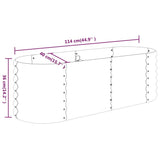 Garden Raised Bed Galvanised Steel 114x40x36 cm Green