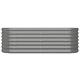 Garden Raised Bed Galvanised Steel 114x40x36 cm Grey