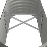 Garden Raised Bed Galvanised Steel 114x40x36 cm Grey