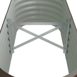 Garden Raised Bed Galvanised Steel 114x40x36 cm Brown