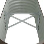 Garden Raised Bed Galvanised Steel 114x40x36 cm Brown
