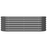 Garden Raised Bed Galvanised Steel 114x40x36 cm Anthracite - Side View