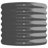 Garden Raised Bed Galvanised Steel 114x40x36 cm Anthracite - Top-Down View