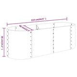 Garden Raised Bed Galvanised Steel 114x40x36 cm Anthracite
