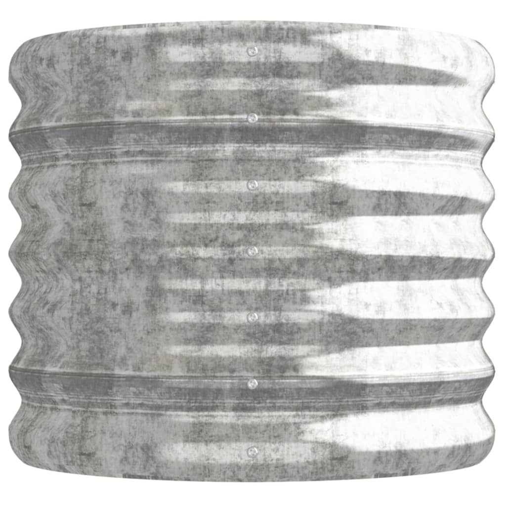 Garden Raised Bed Galvanised Steel 114x40x36 cm Silver