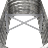 Garden Raised Bed Galvanised Steel 114x40x36 cm Silver
