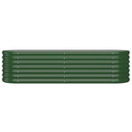 Garden Raised Bed Galvanised Steel 152x40x36 cm Green