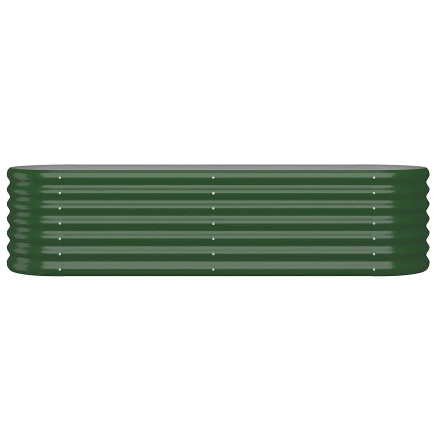 Garden Raised Bed Galvanised Steel 152x40x36 cm Green