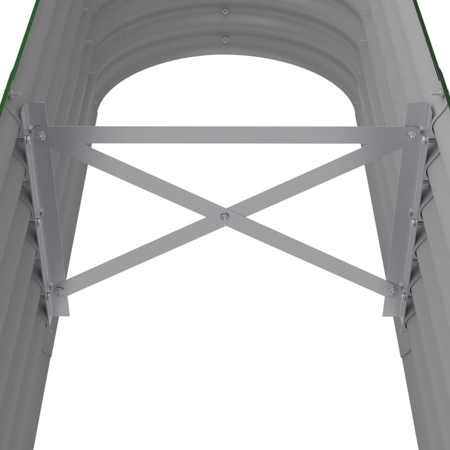 Garden Raised Bed Galvanised Steel 152x40x36 cm Green