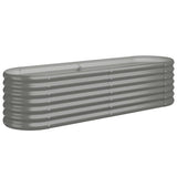 Garden Raised Bed Galvanised Steel 152x40x36 cm Grey