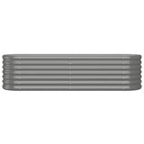 Garden Raised Bed Galvanised Steel 152x40x36 cm Grey