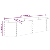 Garden Raised Bed Galvanised Steel 152x40x36 cm Grey