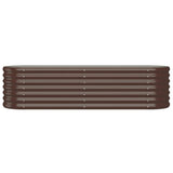 Garden Raised Bed Galvanised Steel 152x40x36 cm Brown