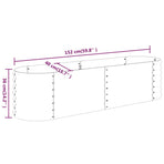Garden Raised Bed Galvanised Steel 152x40x36 cm Brown