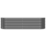 Garden Raised Bed Galvanised Steel 152x40x36 cm Anthracite