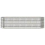 Garden Raised Bed Galvanised Steel 152x40x36 cm Silver