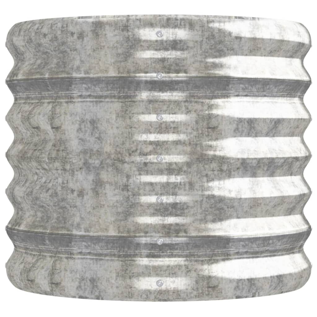 Garden Raised Bed Galvanised Steel 152x40x36 cm Silver