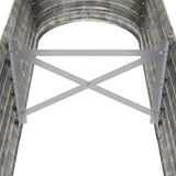 Garden Raised Bed Galvanised Steel 152x40x36 cm Silver - 45-Degree Angle