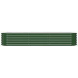 Garden Raised Bed Galvanised Steel 224x40x36 cm Green - Side View