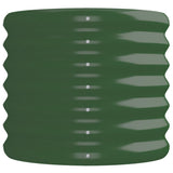 Garden Raised Bed Galvanised Steel 224x40x36 cm Green