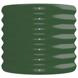 Garden Raised Bed Galvanised Steel 224x40x36 cm Green - Top-Down View