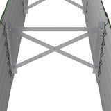 Garden Raised Bed Galvanised Steel 224x40x36 cm Green