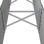 Garden Raised Bed Galvanised Steel 224x40x36 cm Green