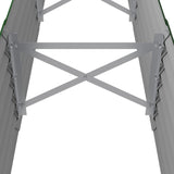 Garden Raised Bed Galvanised Steel 224x40x36 cm Green - 45-Degree Angle