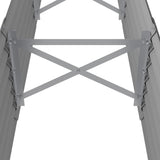Garden Raised Bed Galvanised Steel 224x40x36 cm Grey