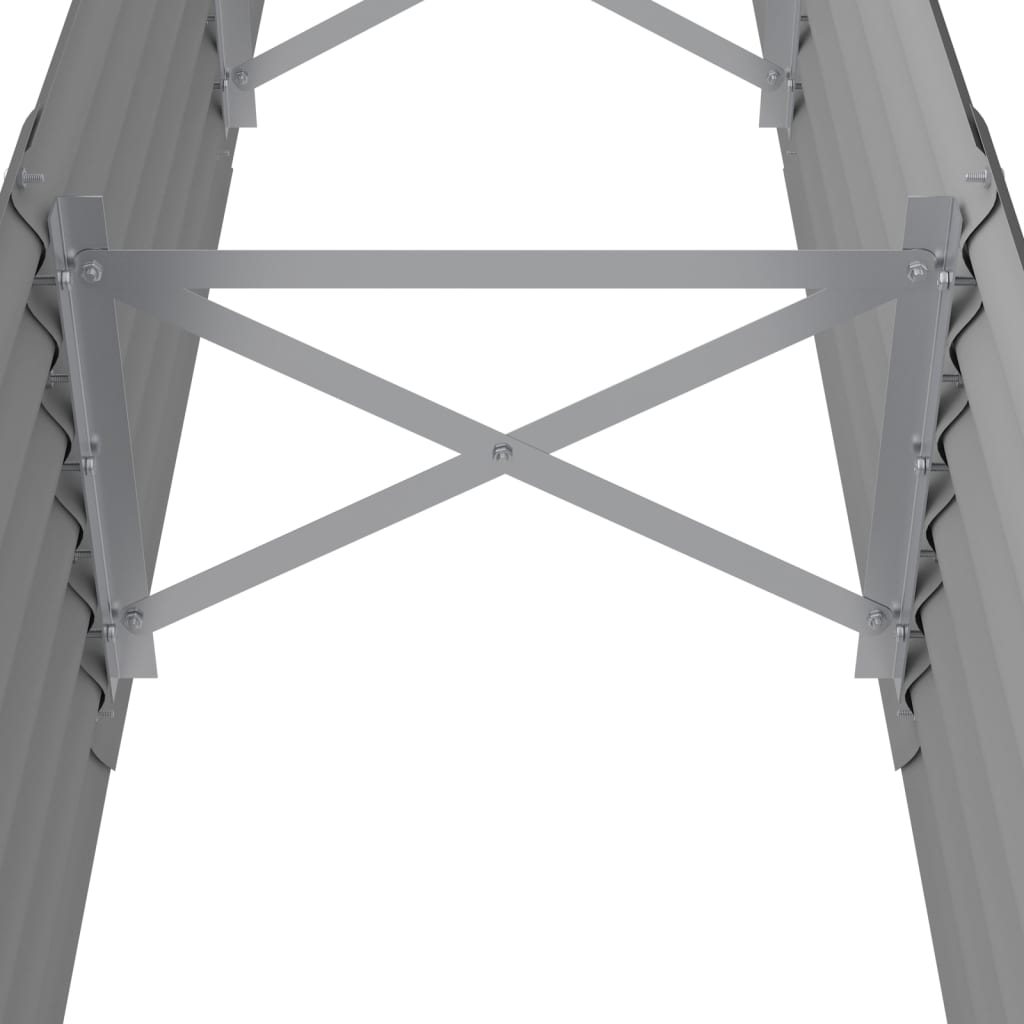 Garden Raised Bed Galvanised Steel 224x40x36 cm Grey