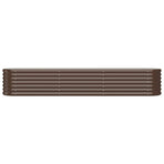 Garden Raised Bed Galvanised Steel 224x40x36 cm Brown