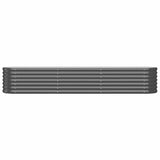 Garden Raised Bed Galvanised Steel 224x40x36 cm Anthracite