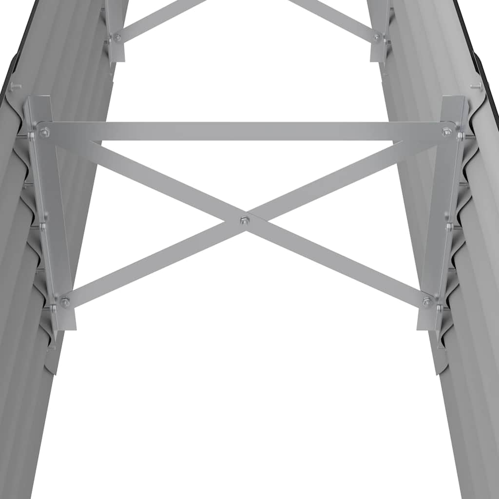 Garden Raised Bed Galvanised Steel 224x40x36 cm Anthracite